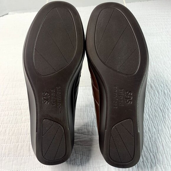 SAS Womens Tripad Comfort Leather Slip-On Casual Shoes 7.5W Brown - Picture 10 of 10
